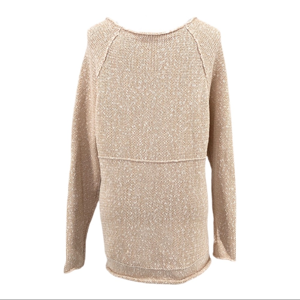 Free People Ivory Bright Lights V-Neck Sweater - Picture 5 of 8